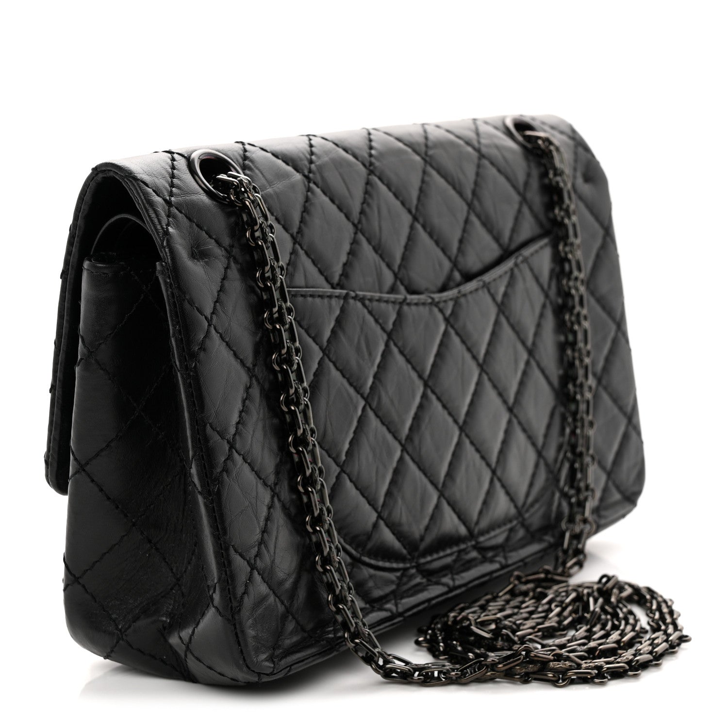 Chanel Aged Calfskin Quilted 2.55 Reissue 225 Flap So Black 3 of 12