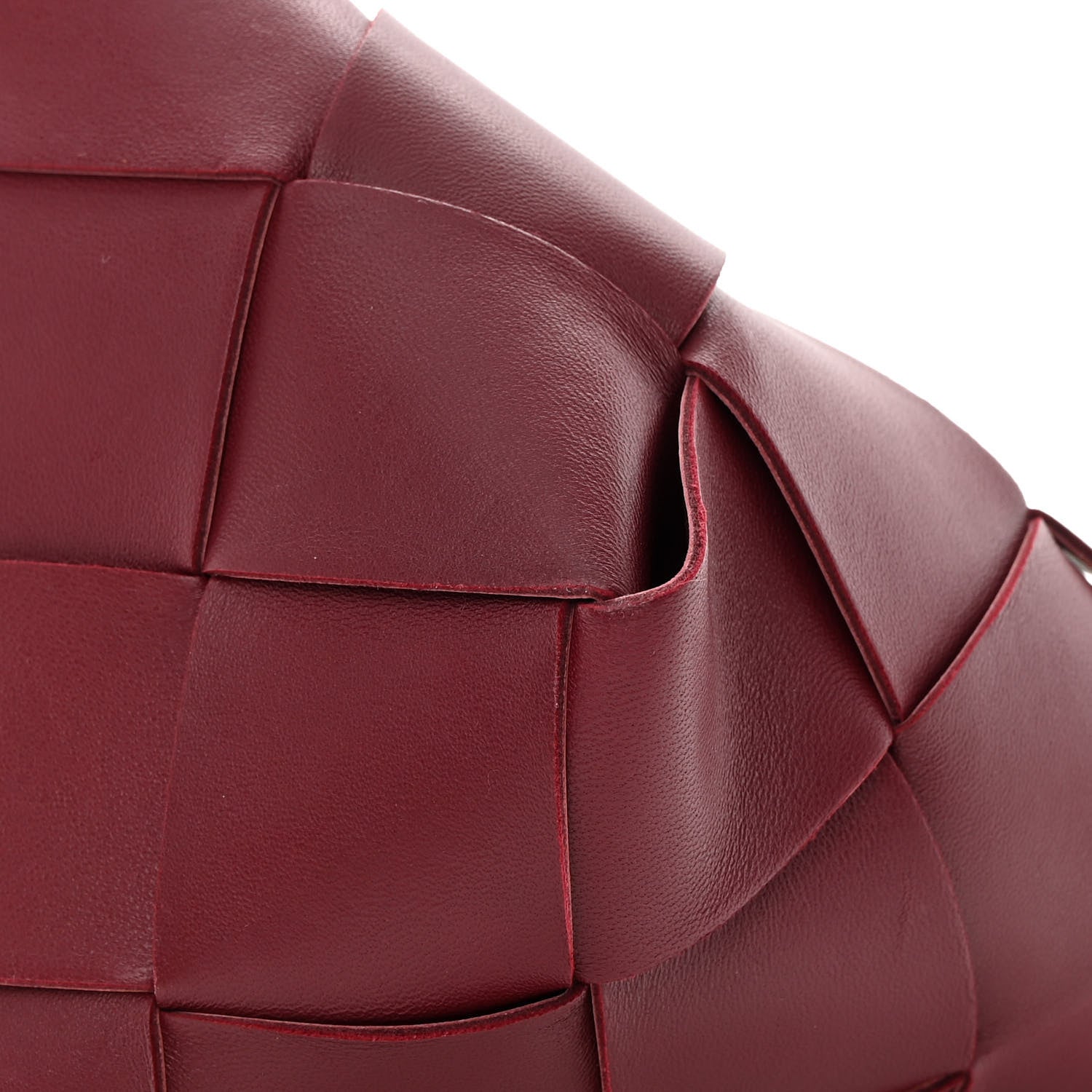 Bottega Veneta Nappa Maxi Intrecciato Clasp Bucket Bag Bordeaux 9 of 11
