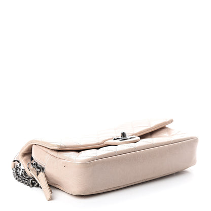 Chanel Glazed Calfskin Quilted Medium Duo Flap Beige 3 of 9