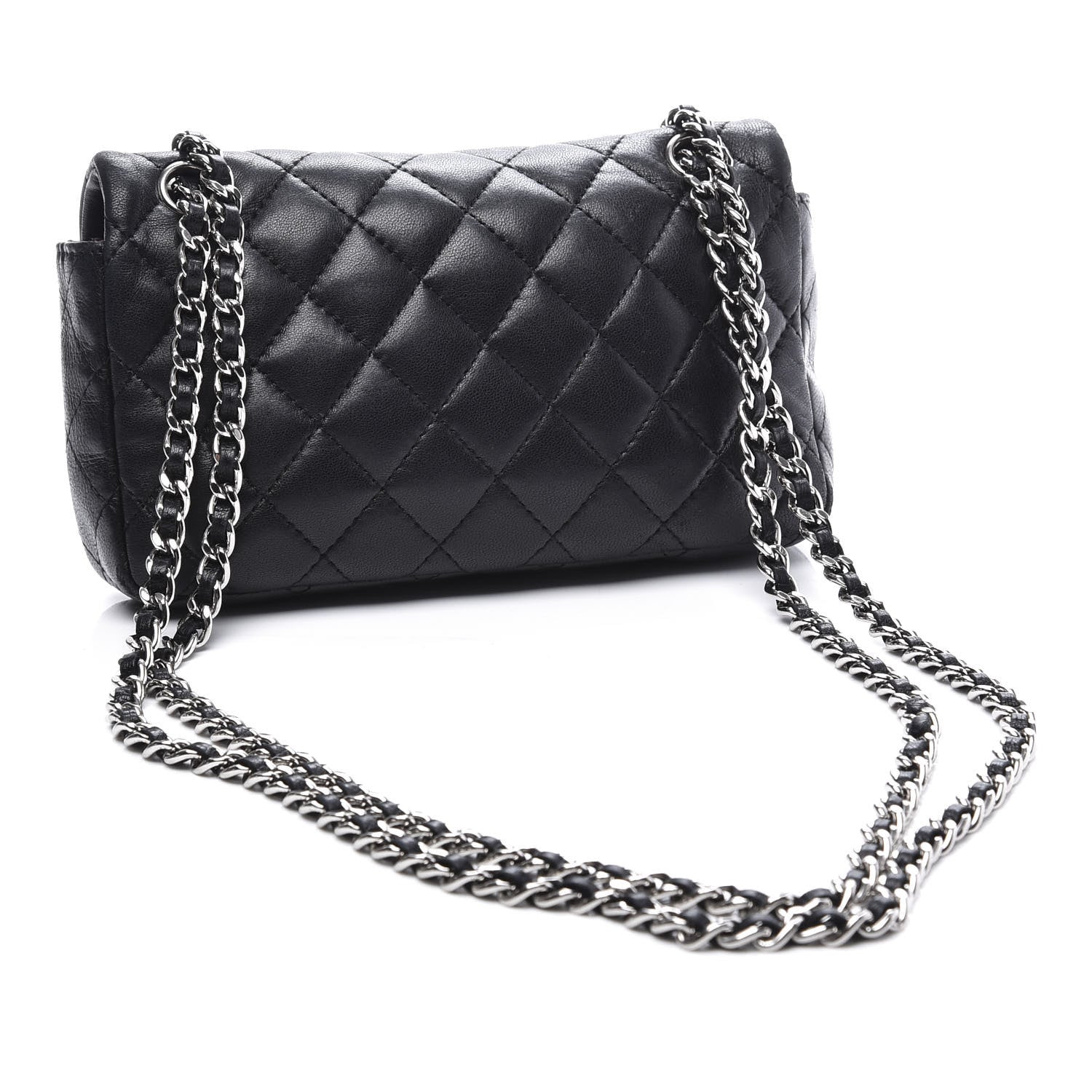 Chanel Lambskin Quilted Mini Rectangular Flap Black 2 of 10