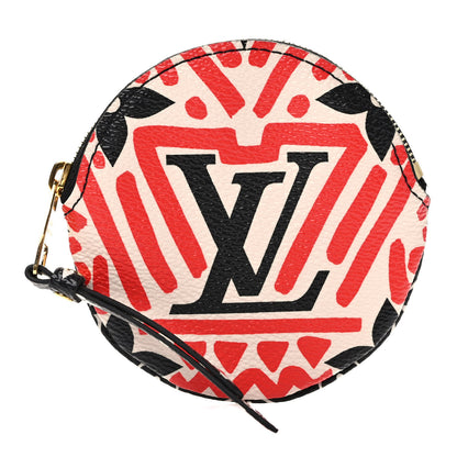 Louis Vuitton Monogram Giant Crafty Round Coin Purse Creme Rouge 1 of 6