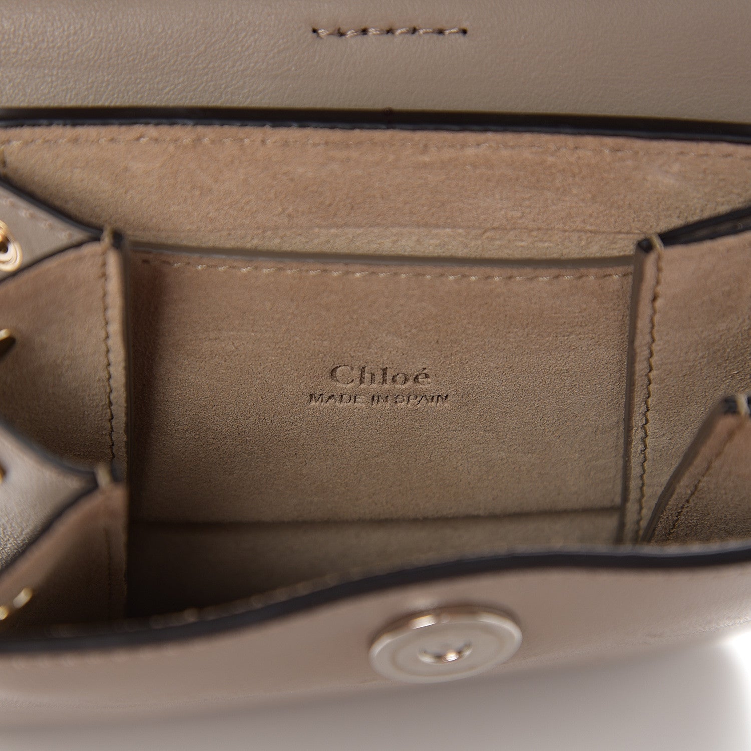 Chloe Suede Calfskin Mini Faye Bracelet Bag Motty Grey 5 of 9