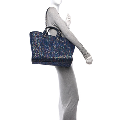 Chanel Calfskin Sequin Medium Deauville Tote Blue Multicolor 2 of 11