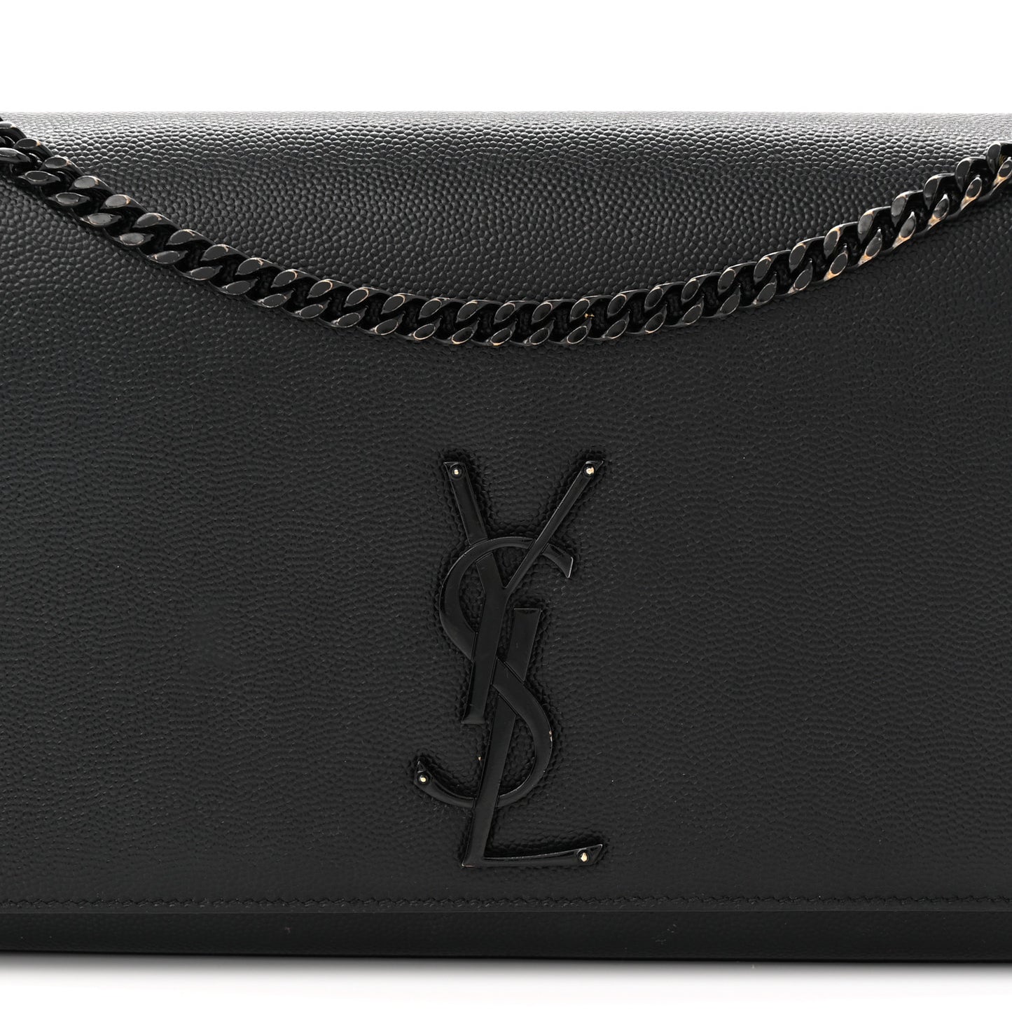 Grain De Poudre Medium Classic Monogram Monochrome Kate Satchel Black