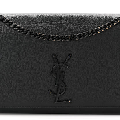 Saint Laurent Grain De Poudre Medium Classic Monogram Monochrome Kate Satchel Black 8 of 12