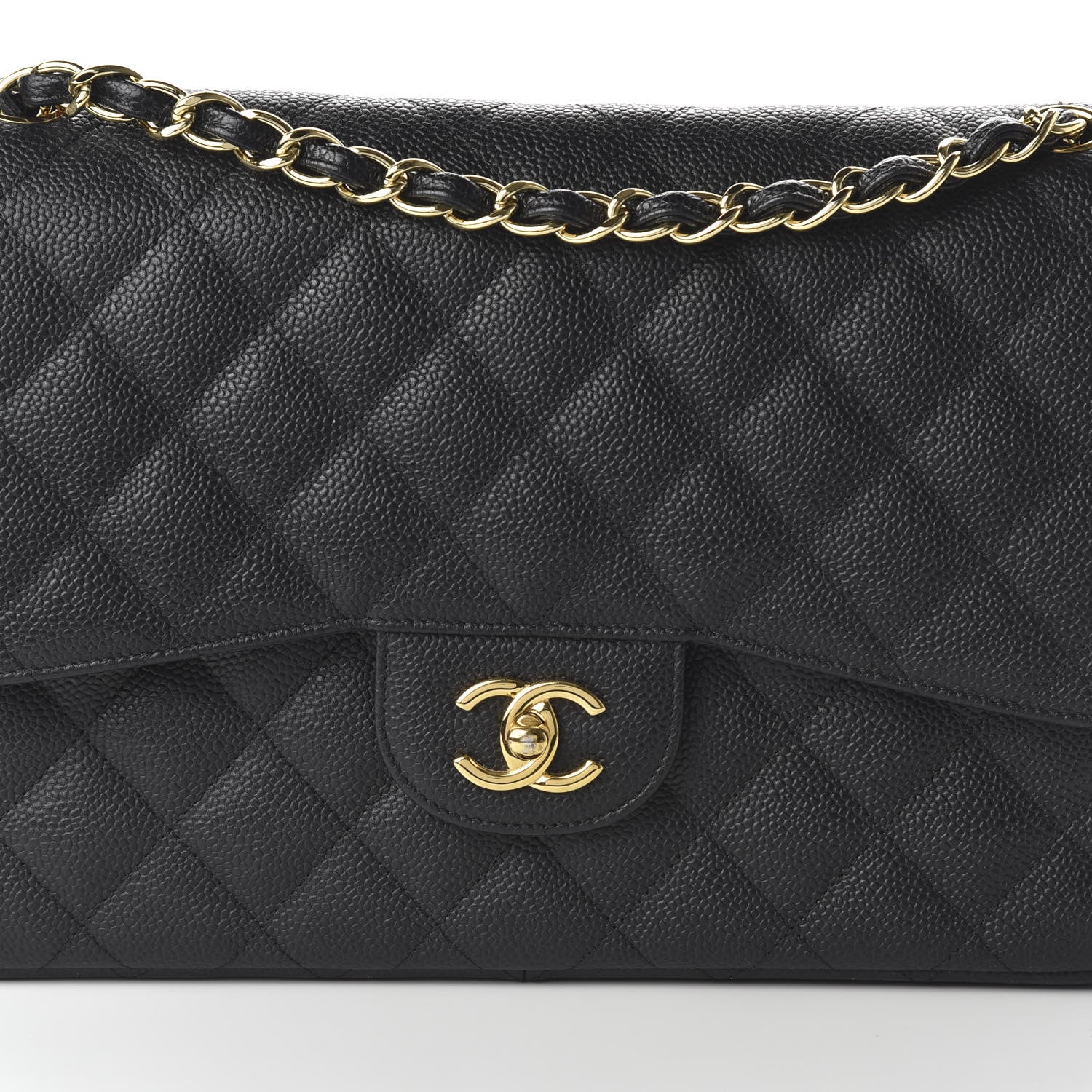 Chanel Caviar Quilted Jumbo Double Flap Black 10 of 11