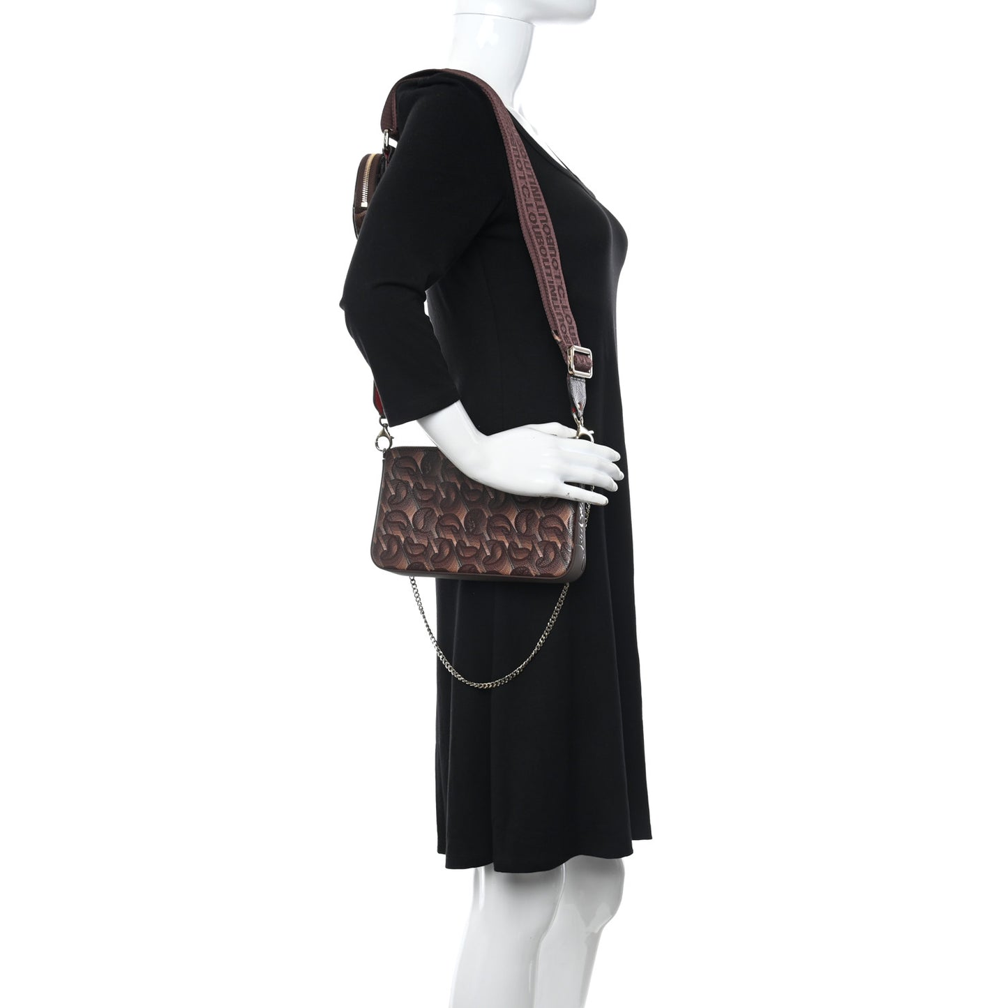 Toile Monogram Loubila Chain Hybrid Crossbody Brown