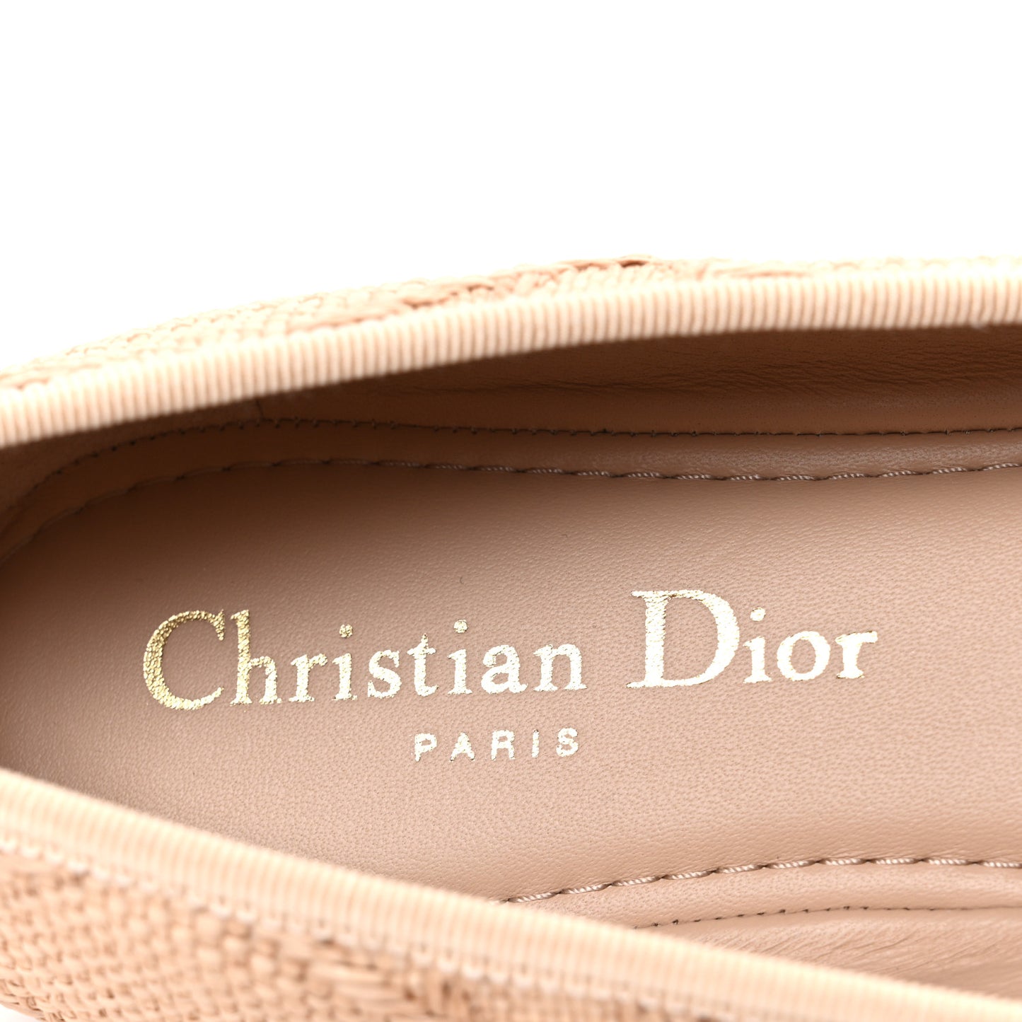 Raffia Cannage Ballet Flat 38.5 Straw