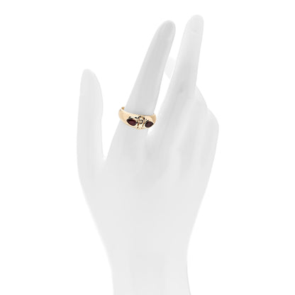 Foundrae 18K Yellow Gold Ruby Forever and Always a Pair Ring 57 8 2 of 4