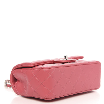 Chanel Lambskin Quilted Mini Rectangular Flap Pink 4 of 10