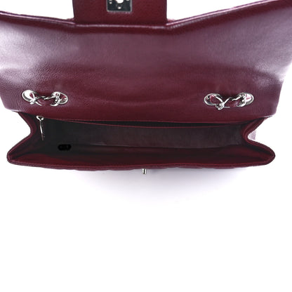 Chanel Caviar Quilted Jumbo Single Flap Dark Red 5 of 12