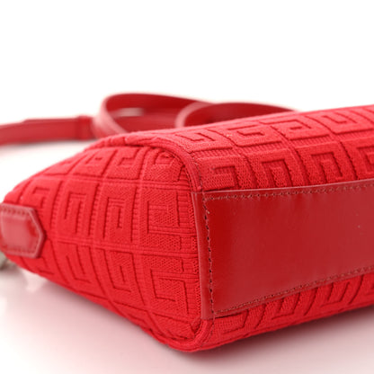 Givenchy Calfskin Jacquard Fabric 4G Antigona Crossbody Red 8 of 9