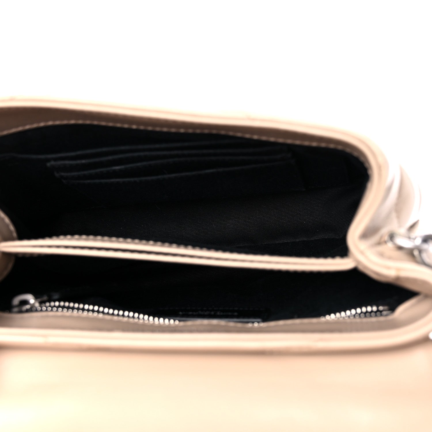 Saint Laurent Calfskin Y Quilted Monogram Toy Loulou Crossbody Bag Latte 5 of 15