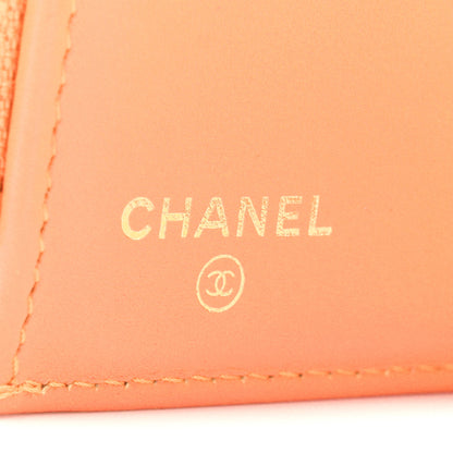 Chanel Goatskin Quilted Small Chanel 19 Flap Wallet Orange 6 of 13