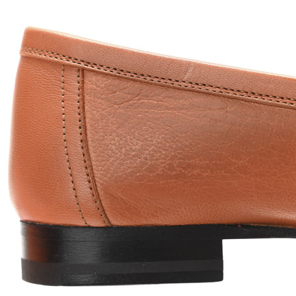 Hermes Goatskin Womens Paris Loafers 36 Marron Glaise 9 of 11