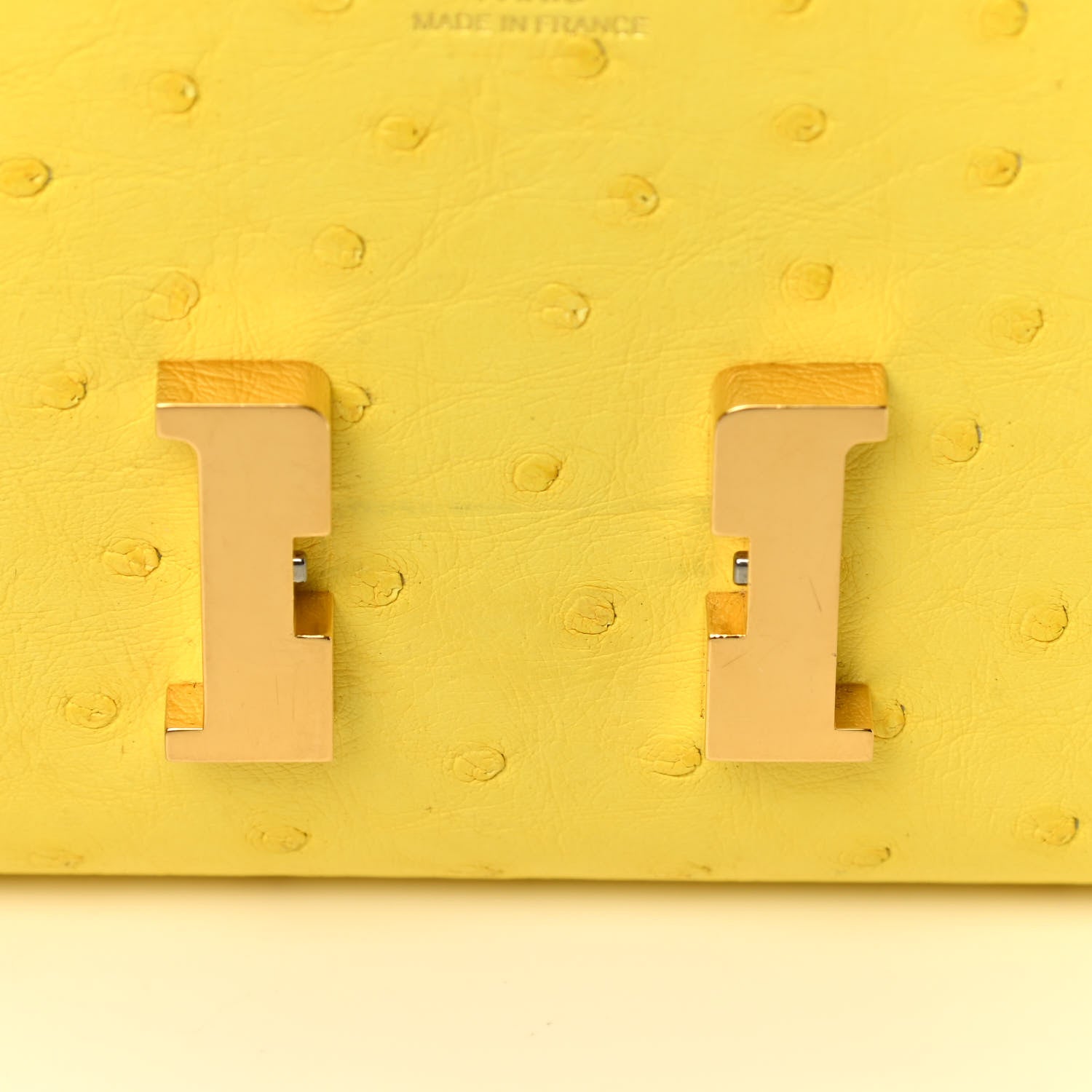 Hermes Ostrich Constance Long Wallet To Go Jaune Citron 11 of 11