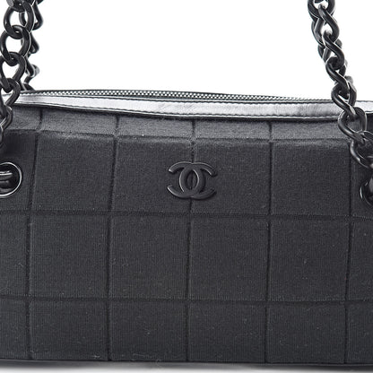Chanel Jersey Quilted Chocolate Bar Shoulder Bag Black 8 of 15