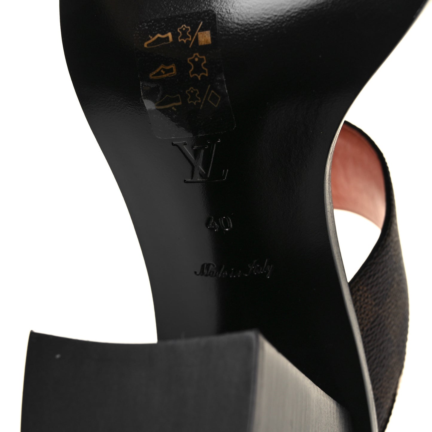 Calfskin Damier Ebene Passenger Heeled Sandals 40