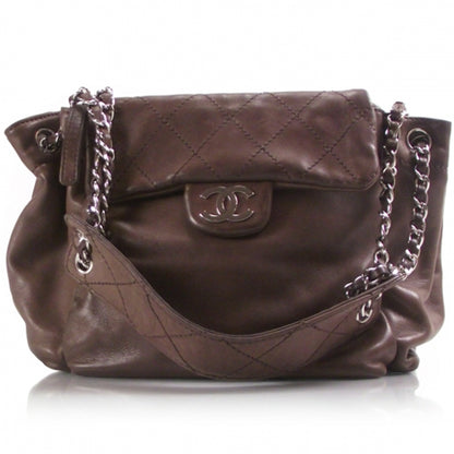 Chanel Lambskin Quilted Shoulder Bag Brown 1 of 11