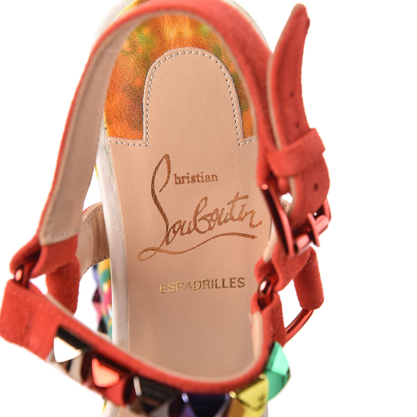 Lambskin Suede Cubana Cataclou 140 Wedge Sandals 35 Poppy