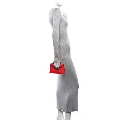 Hermes Epsom Mini Kelly Sellier 20 Rouge Tomate 2 of 10