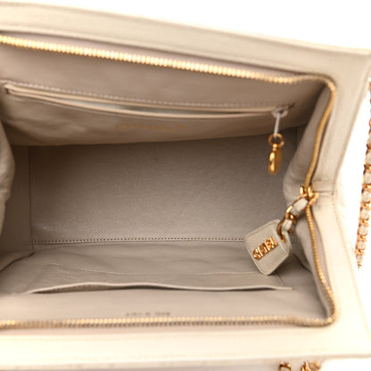 Chanel Caviar Quilted Small Chain Shoulder Bag White 5 of 17