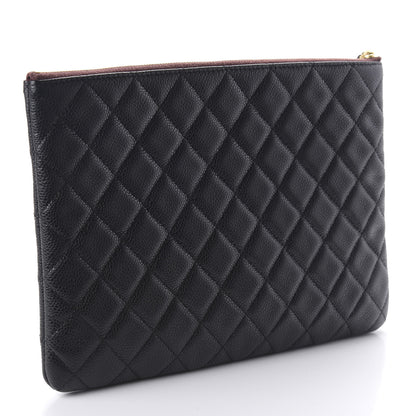 Chanel Caviar Quilted Medium Cosmetic Case Black 3 of 11