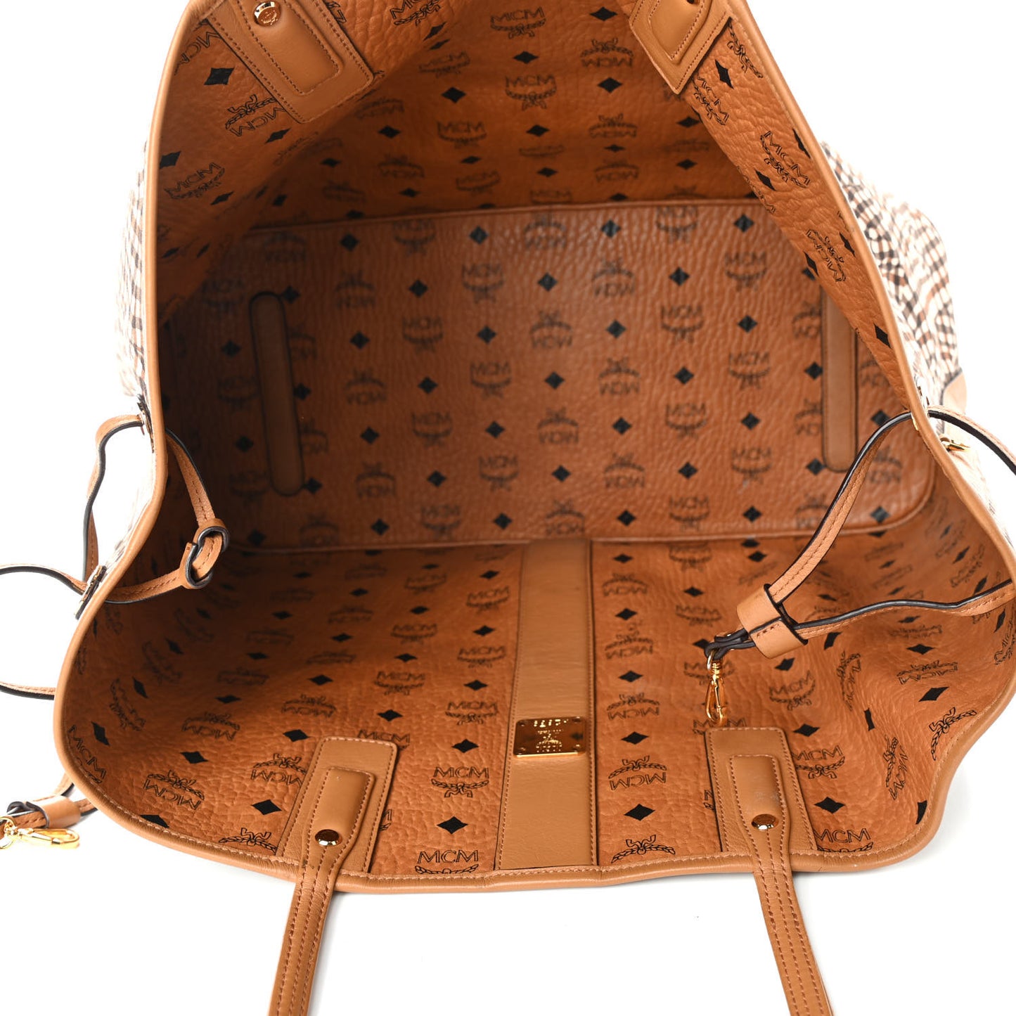Visetos Large Liz Reversible Shopper Tote Cognac