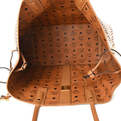 MCM Visetos Large Liz Reversible Shopper Tote Cognac 8 of 8