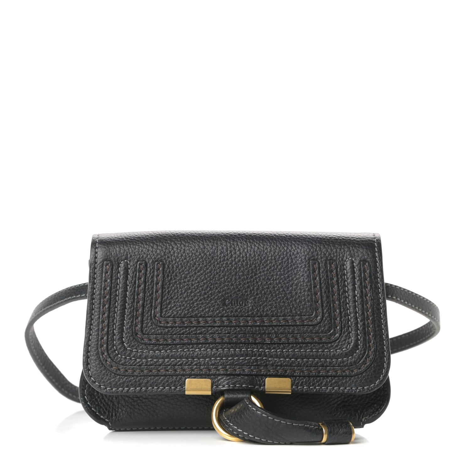 Chloe Calfskin Marcie Convertible Belt Bag Black 1 of 11