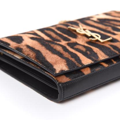 Saint Laurent Calf Hair Monogram Chain Wallet Leopard 8 of 10