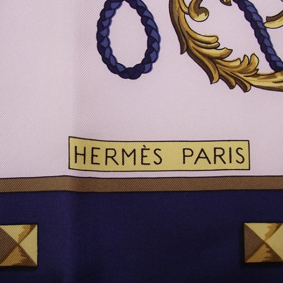 Hermes Silk Scarf Keys Bleu 3 of 6