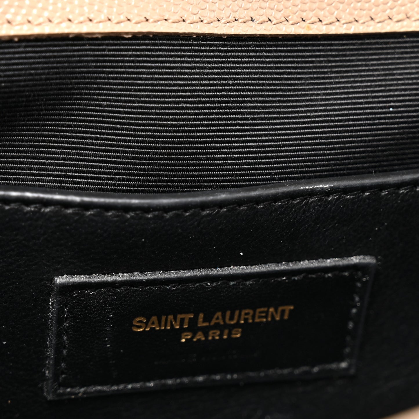Grain De Poudre Textured Mixed Matelasse Triquilt Small Monogram Satchel Dark Beige