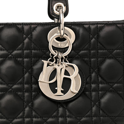 Christian Dior Lambskin Cannage Large Lady Dior Black 8 of 16