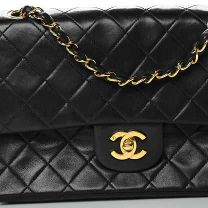 Chanel Lambskin Quilted Medium Double Flap Black 16 of 20