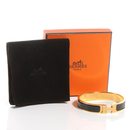 Hermes Enamel Narrow Clic Clac H Bracelet PM Black 5 of 5