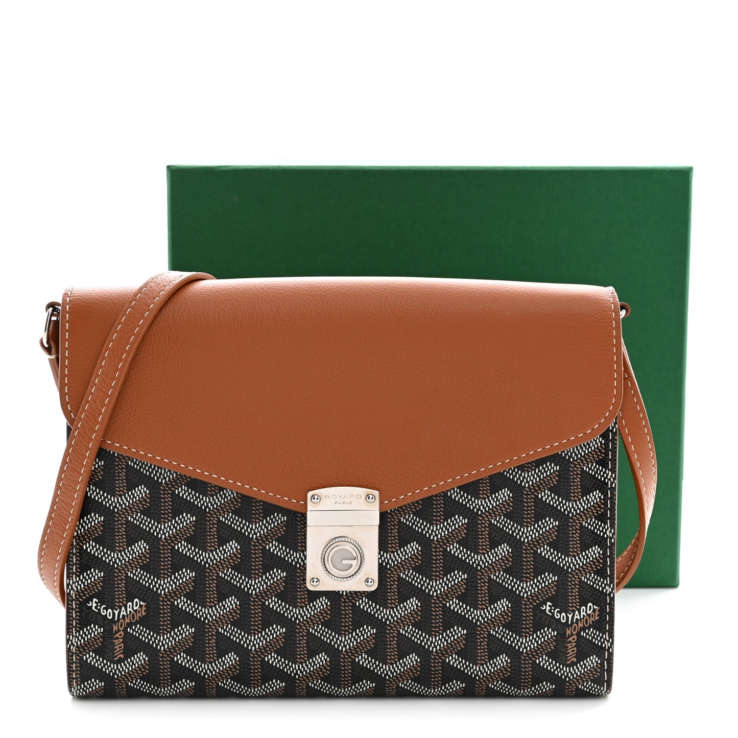 Goyardine Calfskin Chypre Wallet Pouch Black Gold