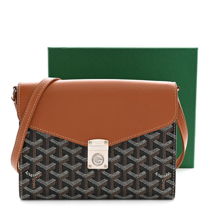 Goyard Goyardine Calfskin Chypre Wallet Pouch Black Gold 10 of 10