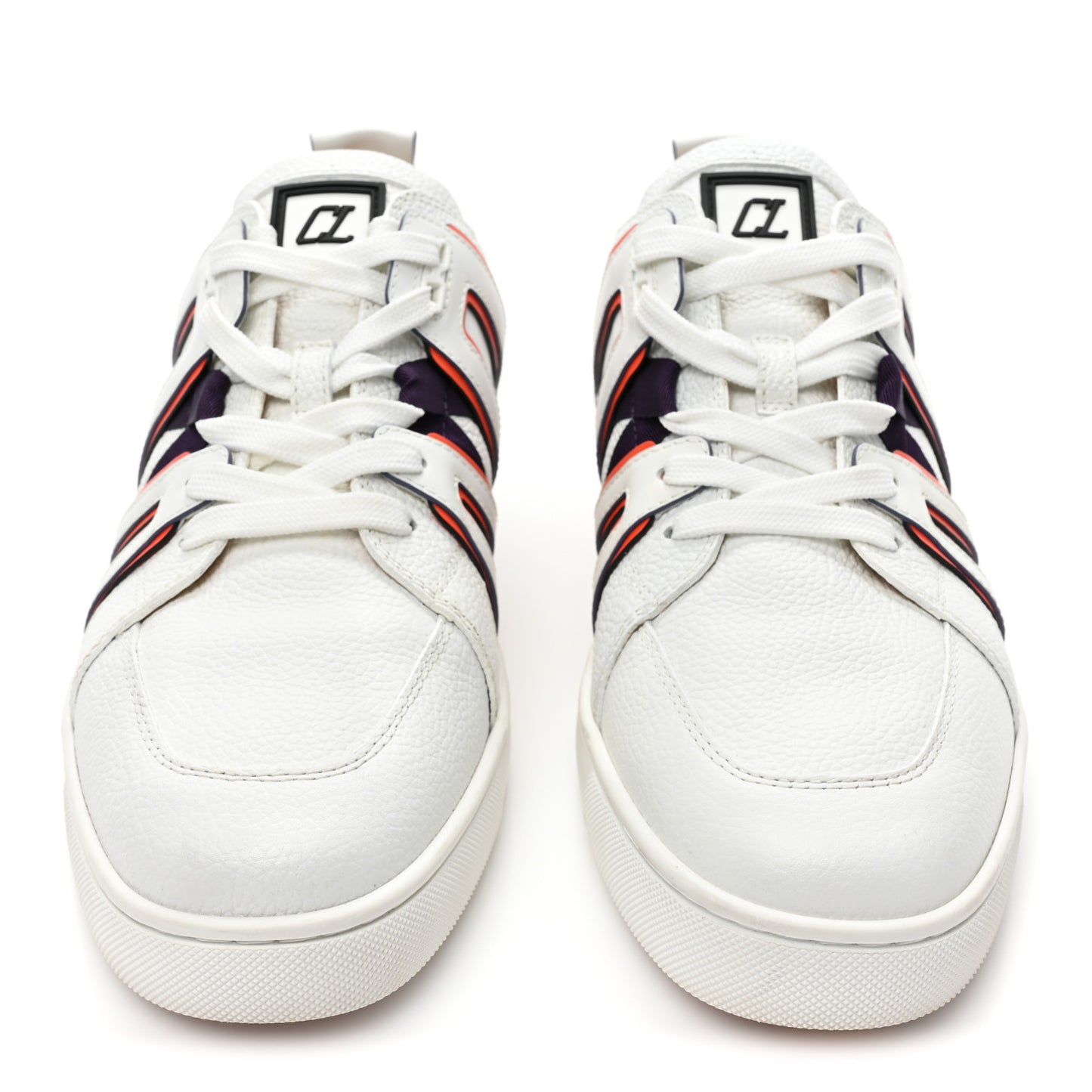 Grained Calfskin Mens Vida Viva Sneakers 44 White Red Black