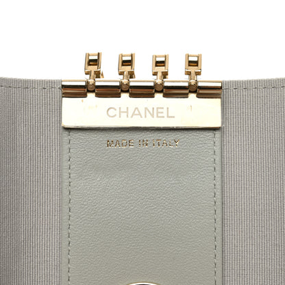 Chanel Lambskin Quilted Classic 4 Key Holder Wallet Grey 7 of 9