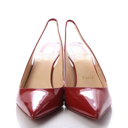 Christian Louboutin Patent Clare Sling 80 Pumps 37.5 Loubi 2 of 9
