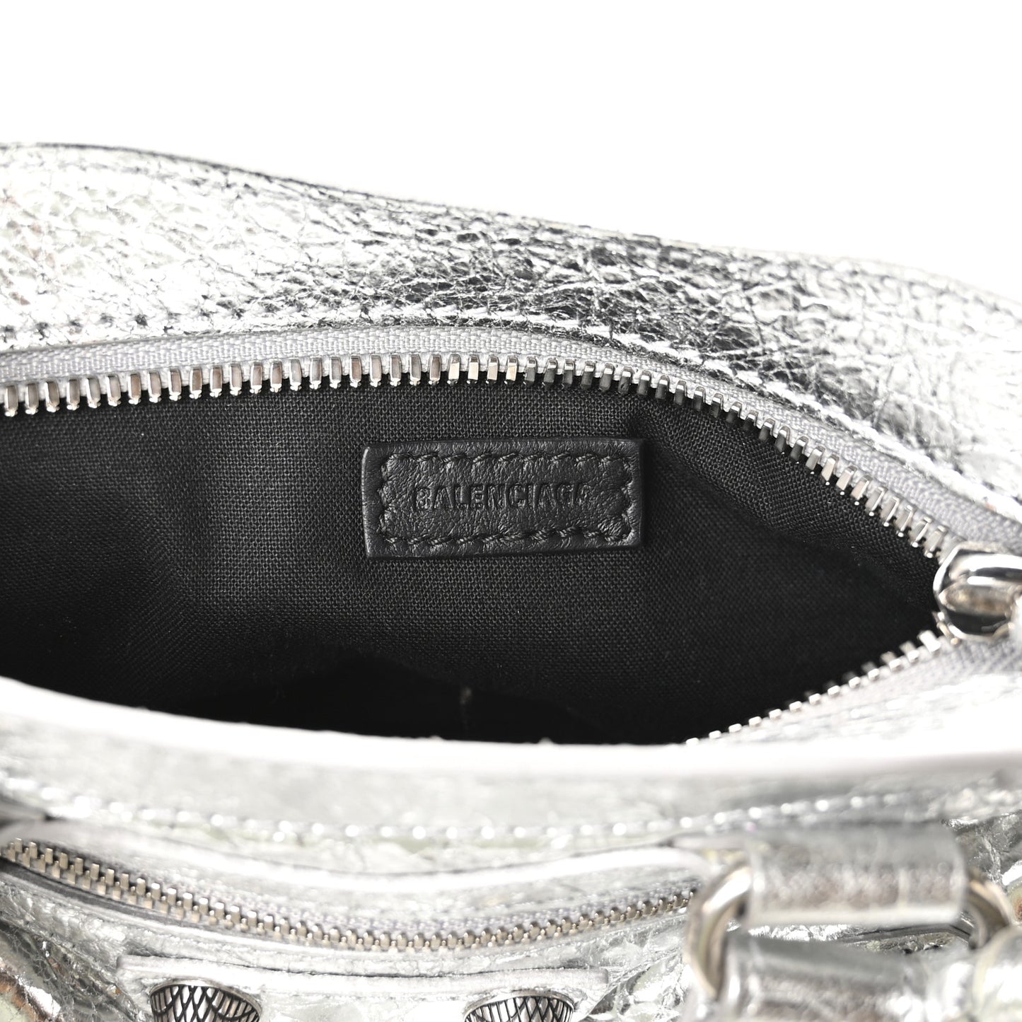 Agneau Arena Neo Cagole Mini Handbag Silver