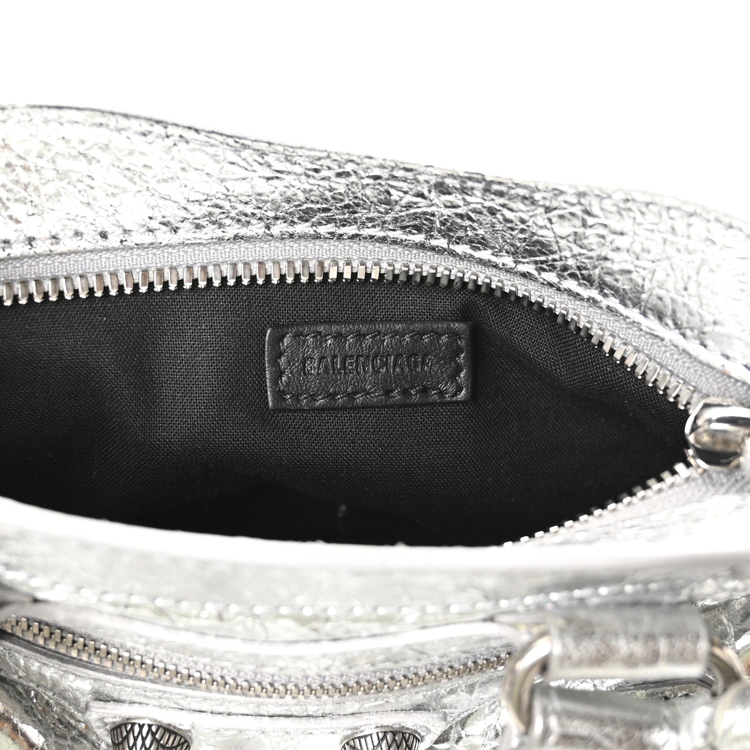 Balenciaga Agneau Arena Neo Cagole Mini Handbag Silver 7 of 11