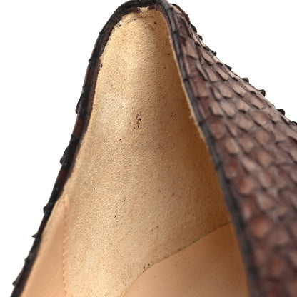 Christian Louboutin Watersnake Altadama 140 Pumps 38.5 Testa Di Moro 12 of 13