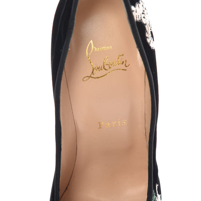 Christian Louboutin Velvet Dragon Tattoo Highness 160 Pumps 39 Black 8 of 21