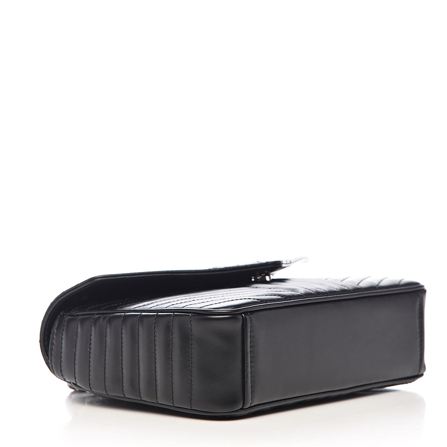 Prada Soft Calf Impunture Diagramme Flap Black 4 of 9
