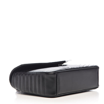 Prada Soft Calf Impunture Diagramme Flap Black 4 of 9