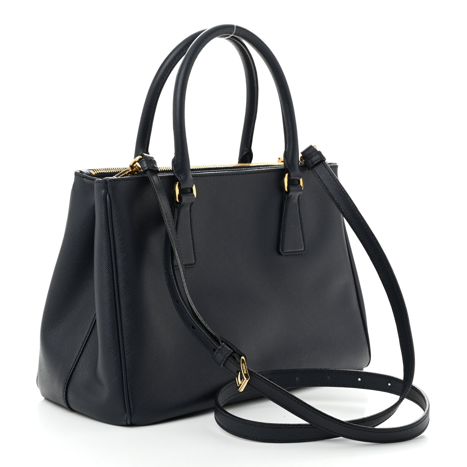 Prada Saffiano Small Galleria Double Zip Tote Baltico 3 of 14