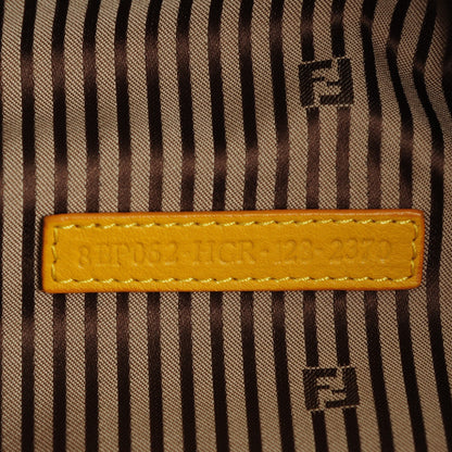 Fendi Vitello Foldover Clutch Yellow Brown 7 of 8