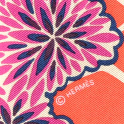 Hermes Silk The Three Graces Twilly Vermillion Fuchsia 3 of 4